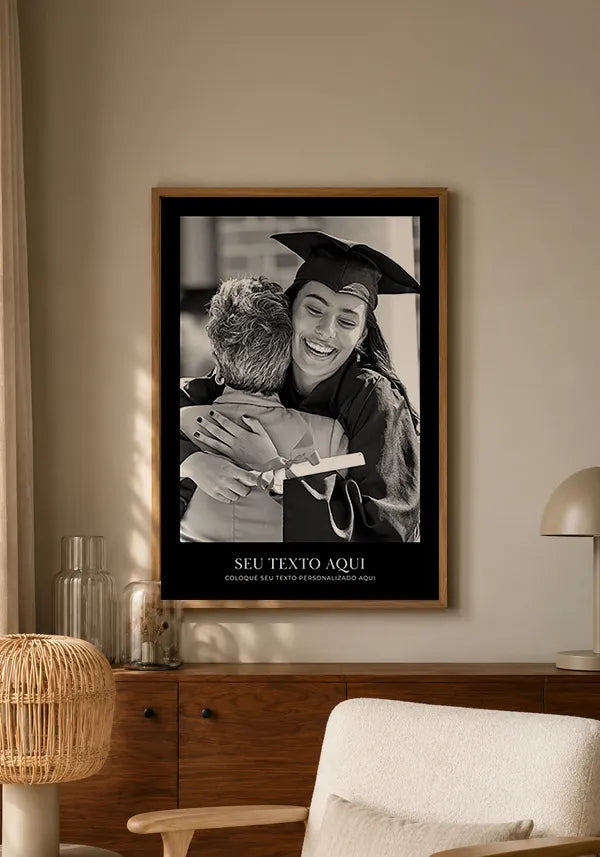 Quadro Personalizado com Foto e Texto - Modelo 2