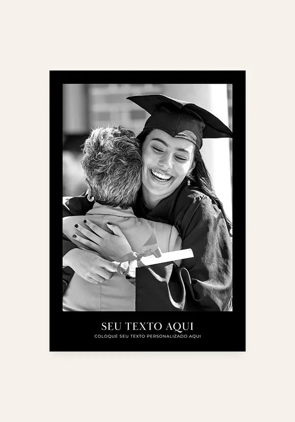 Quadro Personalizado com Foto e Texto - Modelo 2