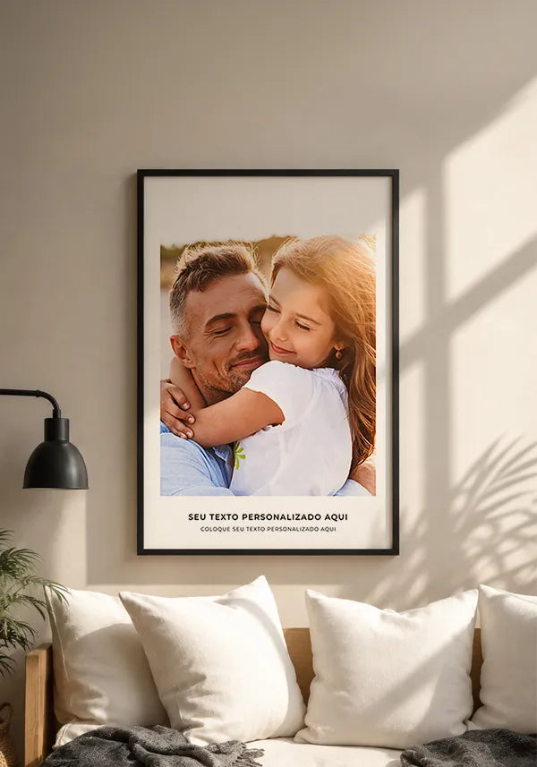 Quadro Personalizado com Foto e Texto - Modelo 3
